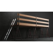 Folding jack | 'Compact S' | brown painted | wide: 1,20 m | Size 1 Height: 0.75 m - 1.30 m